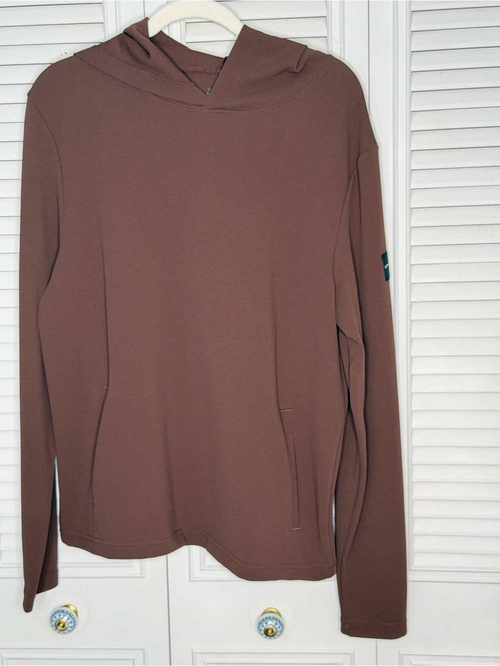 Spyder Men’s Performance Lightweight Pullover Hoodie - Textured Mocha Brown